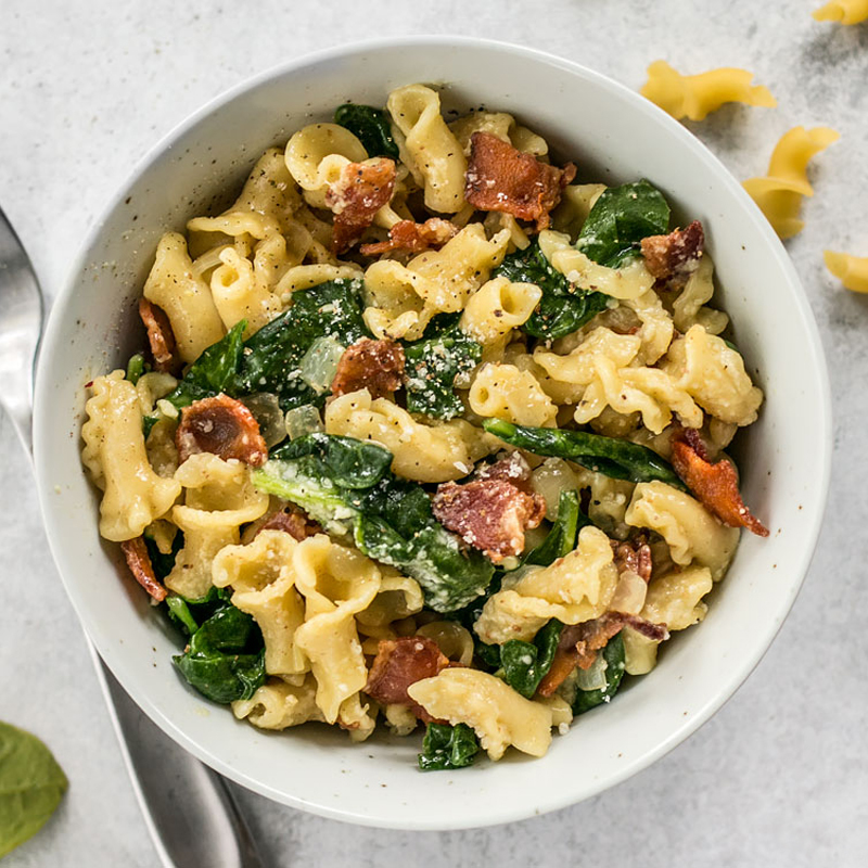 Bacon-and-Spinach-Pasta